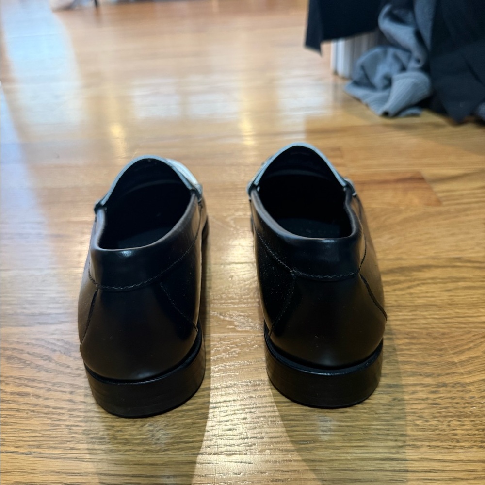 G.H. Bass & Co. Black and White Leather Penny Loafers - Picture 4 of 7